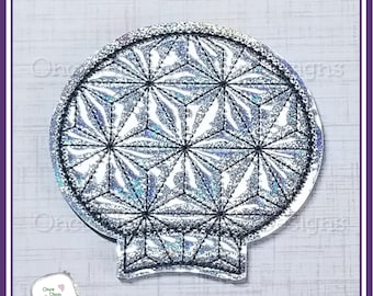 Geodesic Spaceship MEar Add-on ITH Digital Machine Embroidery Design - INSTANT DOWNLOAD
