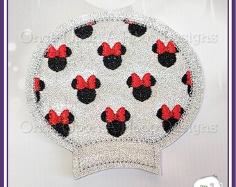 Ms Polka-Mouse-Dots MEar Add-on ITH Digital Machine Embroidery Design - INSTANT DOWNLOAD