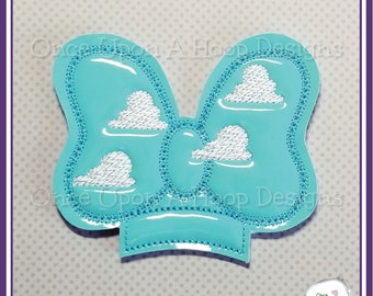 T.S. Clouds Flat Bow Add-on ITH Digital Machine Embroidery Design - INSTANT Download