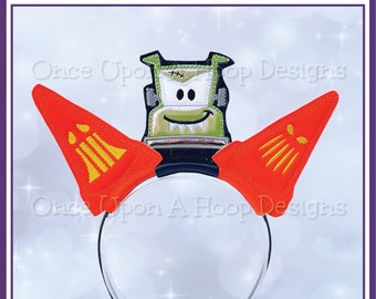 Franken-Tow with Spooky Cones MEars Set (3 Pieces) ITH Digital Machine Embroidery Design - INSTANT Download