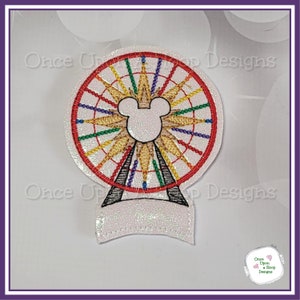 DL Ferris Wheel Center ITH Digital Machine Embroidery Design - INSTANT Download