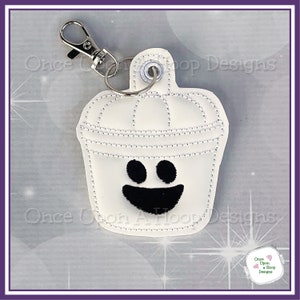 Mc D Ghost Happy Bucket Purse Charm ITH Digital Machine Embroidery Design - INSTANT DOWNLOAD