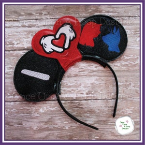 I Heart Hawaiian Blue Alien & Girl MEars Set (3 Pieces) ITH Digital Machine Embroidery Design - INSTANT Download