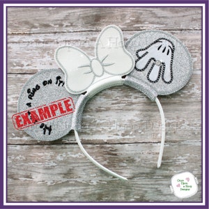 Mr & Ms Mouse Engagement MEars Set (5 Pieces) ITH Digital Machine Embroidery Design - INSTANT Download