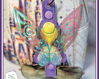 Tinker Fairy with 3D Wings MEars Headband Holder ITH Digital Machine Embroidery Design - INSTANT Download