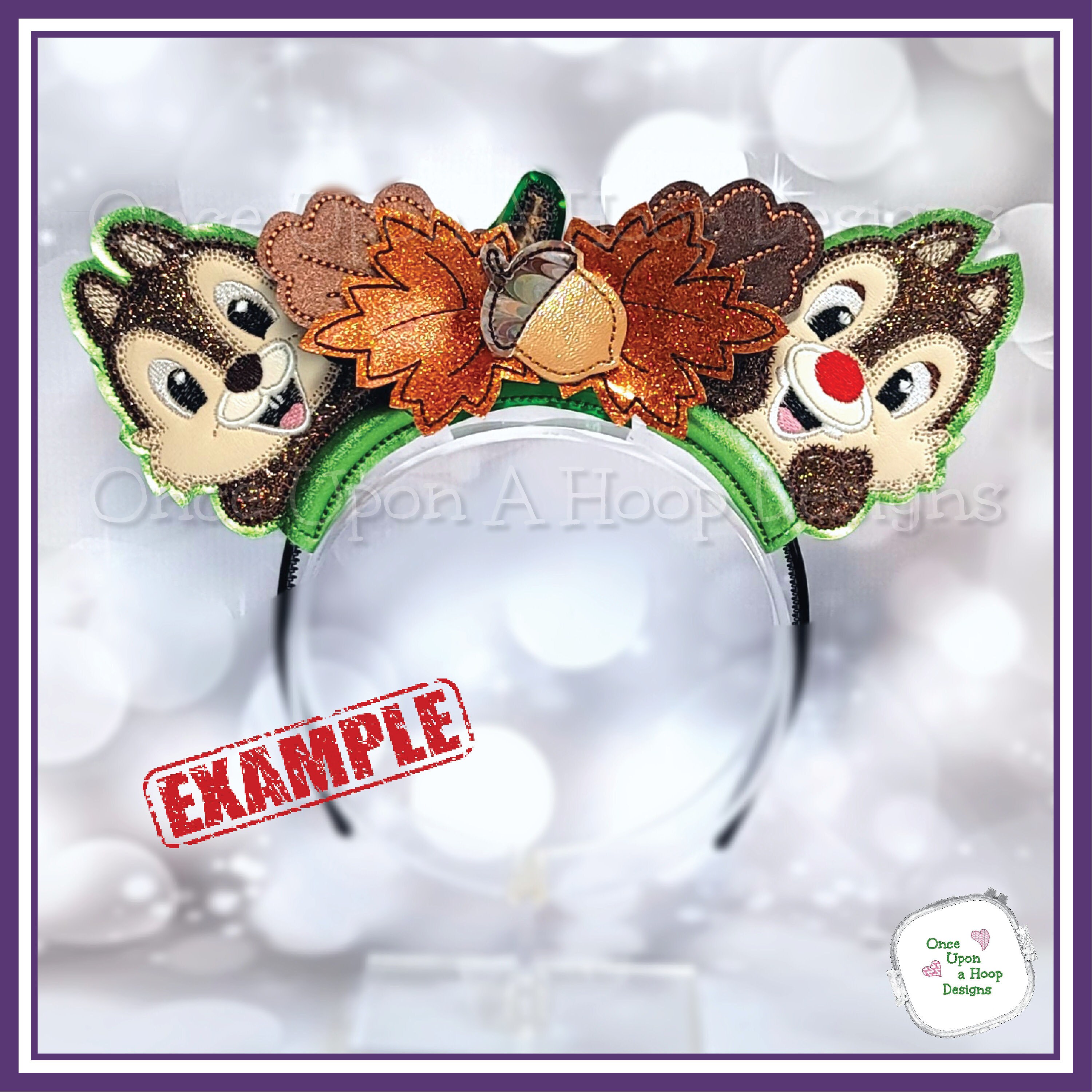 3D Double Fall Leaf Hair Bow Digital Machine Embroidery Design ...