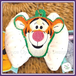 Honey Bear Bouncy Tiger MEars Headband Holder ITH Digital Machine Embroidery Design - INSTANT Download
