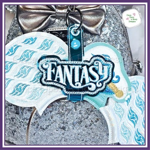 Portafascia per capelli Cruise Ship Fantasy MEars ITH Digital Machine Embroidery Design - Download IMMEDIATO