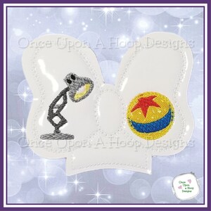 T.S. Lamp & Ball Flat Bow CTR Add-on ITH Digital Machine Embroidery Design - INSTANT Download