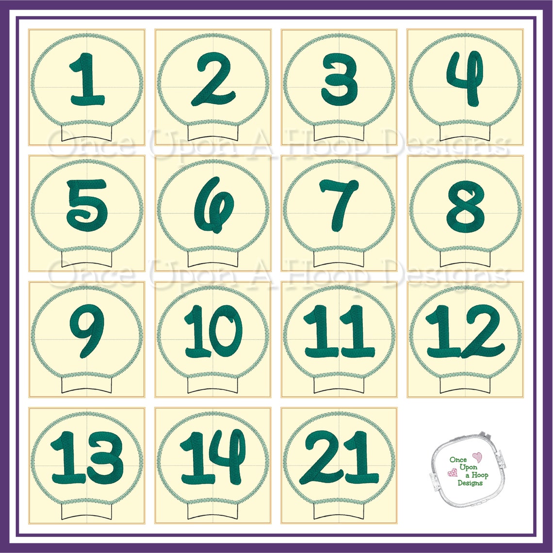 Numbers 114 & 21 Mears Addon 15 Piece Set ITH Digital Etsy
