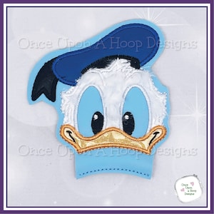 Peeking Boy Duck Center アドオン ITH デジタル機械刺繍デザイン - 即時ダウンロード