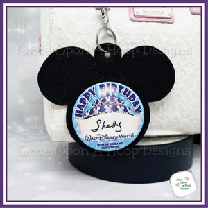 Basic Mr Mouse Head Park Button Holder 2 vers ITH Digital Machine Embroidery Design - INSTANT Download