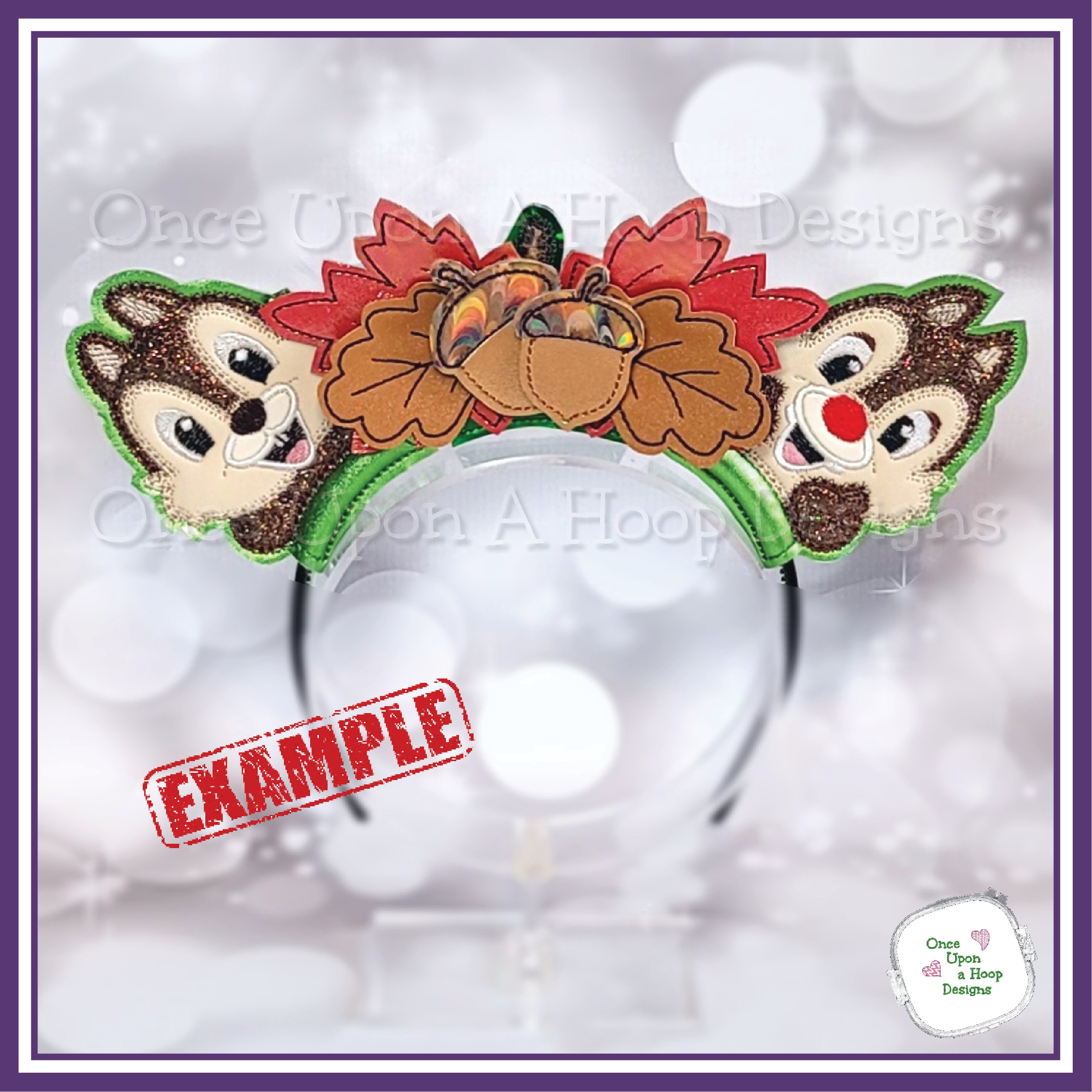 3D Double Fall Leaf Hair Bow Digital Machine Embroidery Design ...