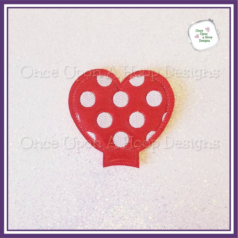 Valentine Heart with Dots M.E. Add-on ITH Digital Machine Embroidery Design INSTANT DOWNLOAD image 1