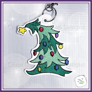 Mean One Weihnachtsbaum Taschenanhänger ITH Digitale Maschinenstickerei Design - SOFORT Download