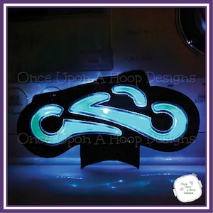 Light Cycle Light-up CTR 5x7 ITH Digital Machine Embroidery Design - INSTANT Download