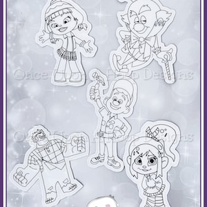 Break it Ralph Flat Coloring Doll Set - ITH Digital Machine Embroidery Design - INSTANT DOWNLOAD