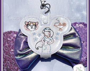 Arabian Princess Mouse Head MEars Headband Holder ITH Digital Machine Embroidery Design - INSTANT Download