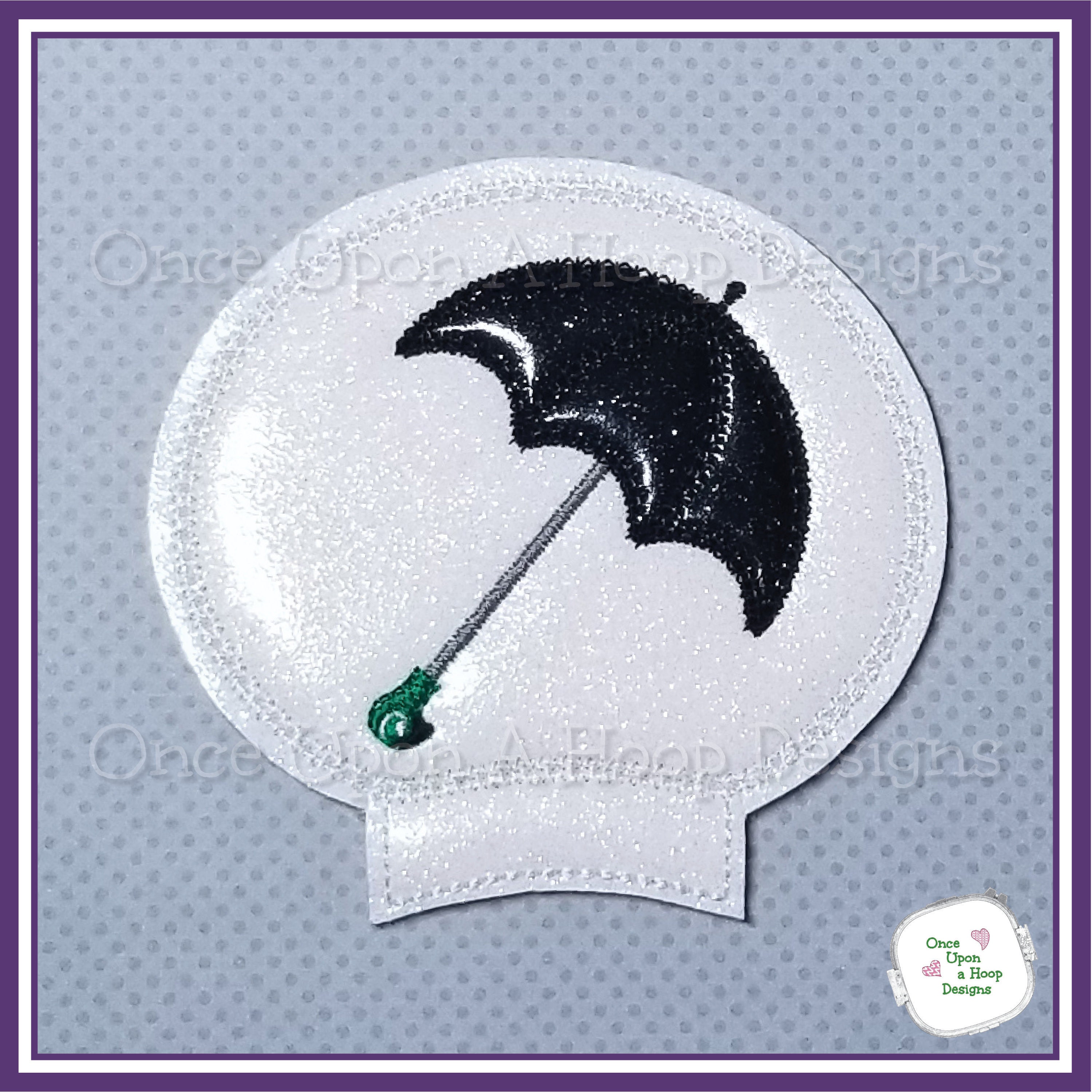 Nanny Parrot Umbrella MEar ITH Digital Machine Embroidery Design - INSTANT Download