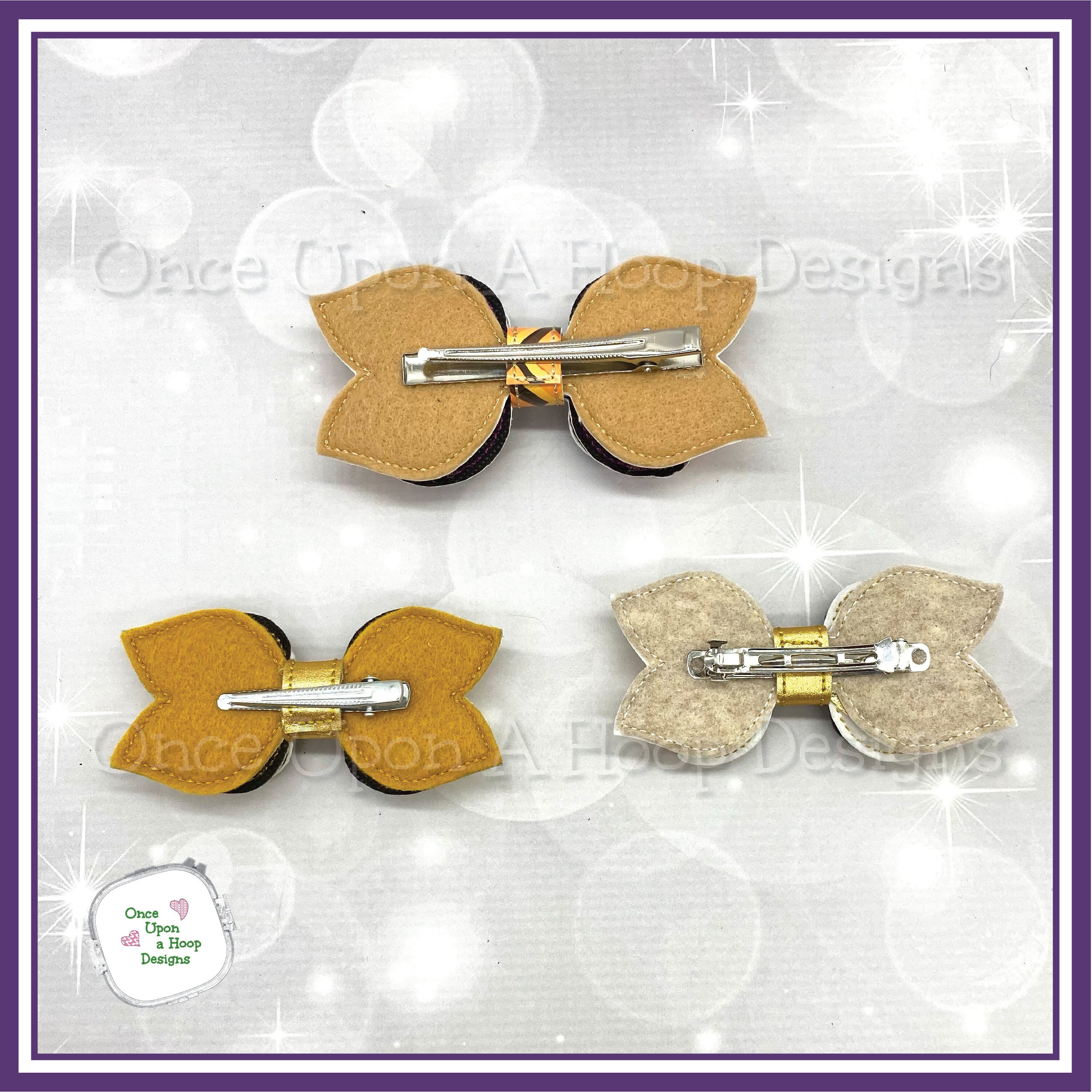 3D Double Bow - 2 Sizes 4" & 6" Digital Machine Embroidery Design ...