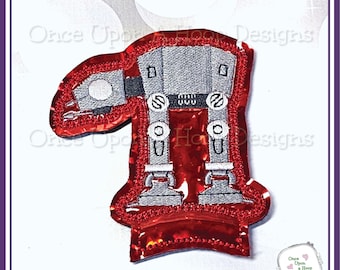 S.W. At-At Walker Center ITH Digital Machine Embroidery Design - INSTANT Download