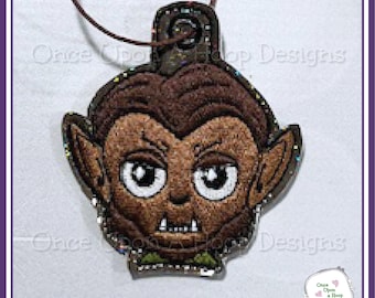 Monster: Wolfie Purse Charm ITH Digital Machine Embroidery Design - INSTANT Download