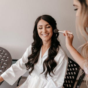 Personalized Satin Bridesmaid Robe: Monogram Bridal Party Gift image 13