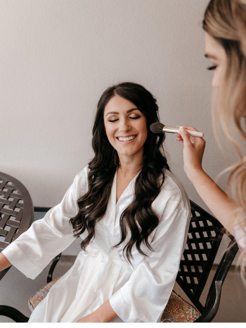 Personalized Satin Bridesmaid Robe: Monogram Bridal Party Gift image 13