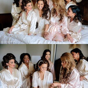 Personalized Satin Bridesmaid Robe: Monogram Bridal Party Gift image 14