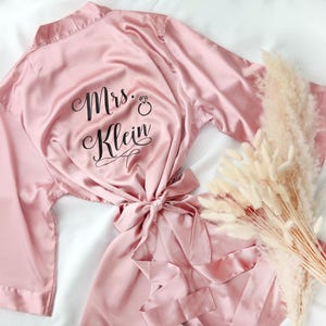 Personalized Satin Bridesmaid Robe: Monogram Bridal Party Gift image 12