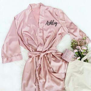 Mother of Bride Robe, Bridesmaids Robe, Bride Robe, Bridesmaid Proposal Gifts, Wedding Robes, Personalized Bridal Robes, Bridal Party Robes image 11