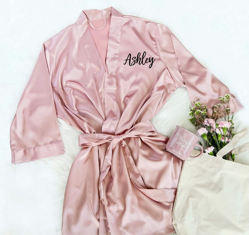 Mother of Bride Robe, Bridesmaids Robe, Bride Robe, Bridesmaid Proposal Gifts, Wedding Robes, Personalized Bridal Robes, Bridal Party Robes image 11