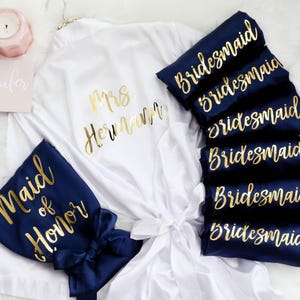 Bridesmaid Robes Bridesmaid Gifts Silk Robes for Bride Robes for Bridesmaids Gifts for Bridesmaids Personalized Robes for Bridal Party