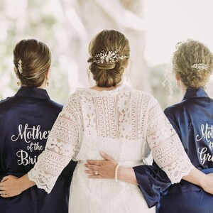 Mother of Bride Robe, Bridesmaids Robe, Bride Robe, Bridesmaid Proposal Gifts, Wedding Robes, Personalized Bridal Robes, Bridal Party Robes image 2