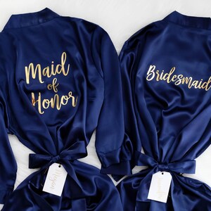 Personalized Satin Bridesmaid Robe: Monogram Bridal Party Gift image 15