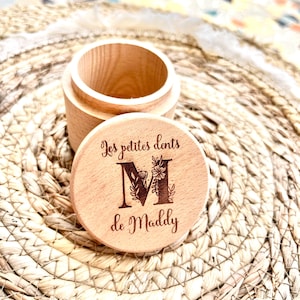 boite à dents en bois personnalisé idéal cadeau enfant