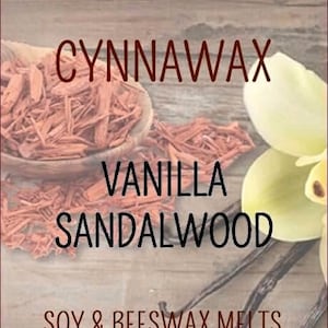 VANILLA SANDALWOOD Soy & Beeswax Melts