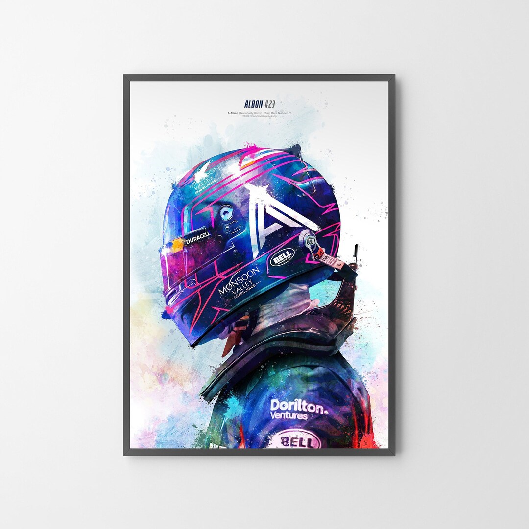 Alexander Albon F1 Helmet Poster Print Wall Art Gift - Etsy