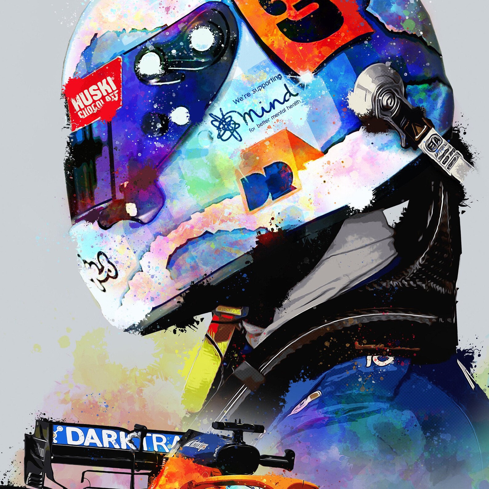 Daniel Ricciardo Mclaren F1 Car & Helmet Formula One Poster | Etsy