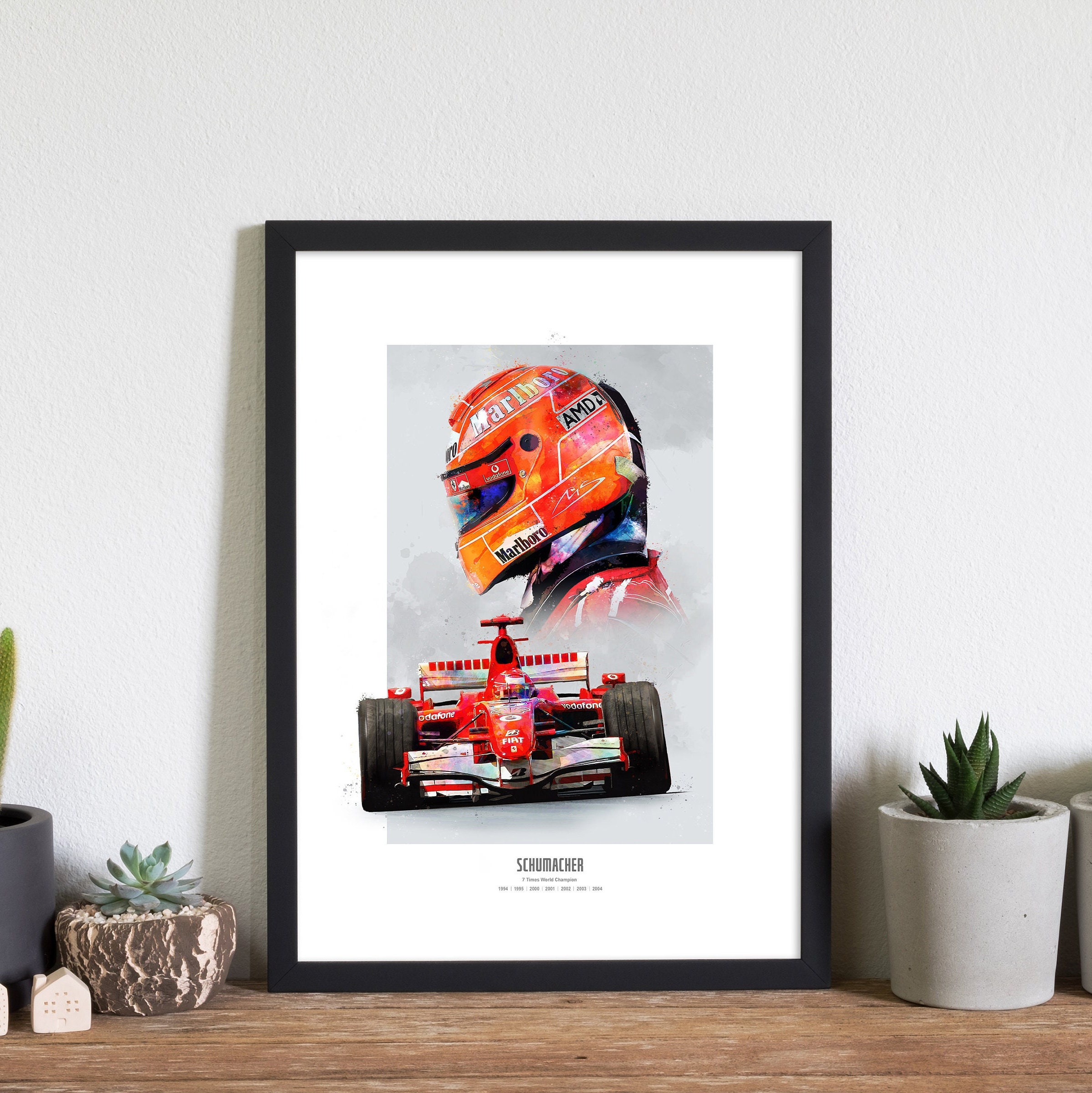 Michael Schumacher Car Racing Poster Designed & Sold By Goose Blue Nute