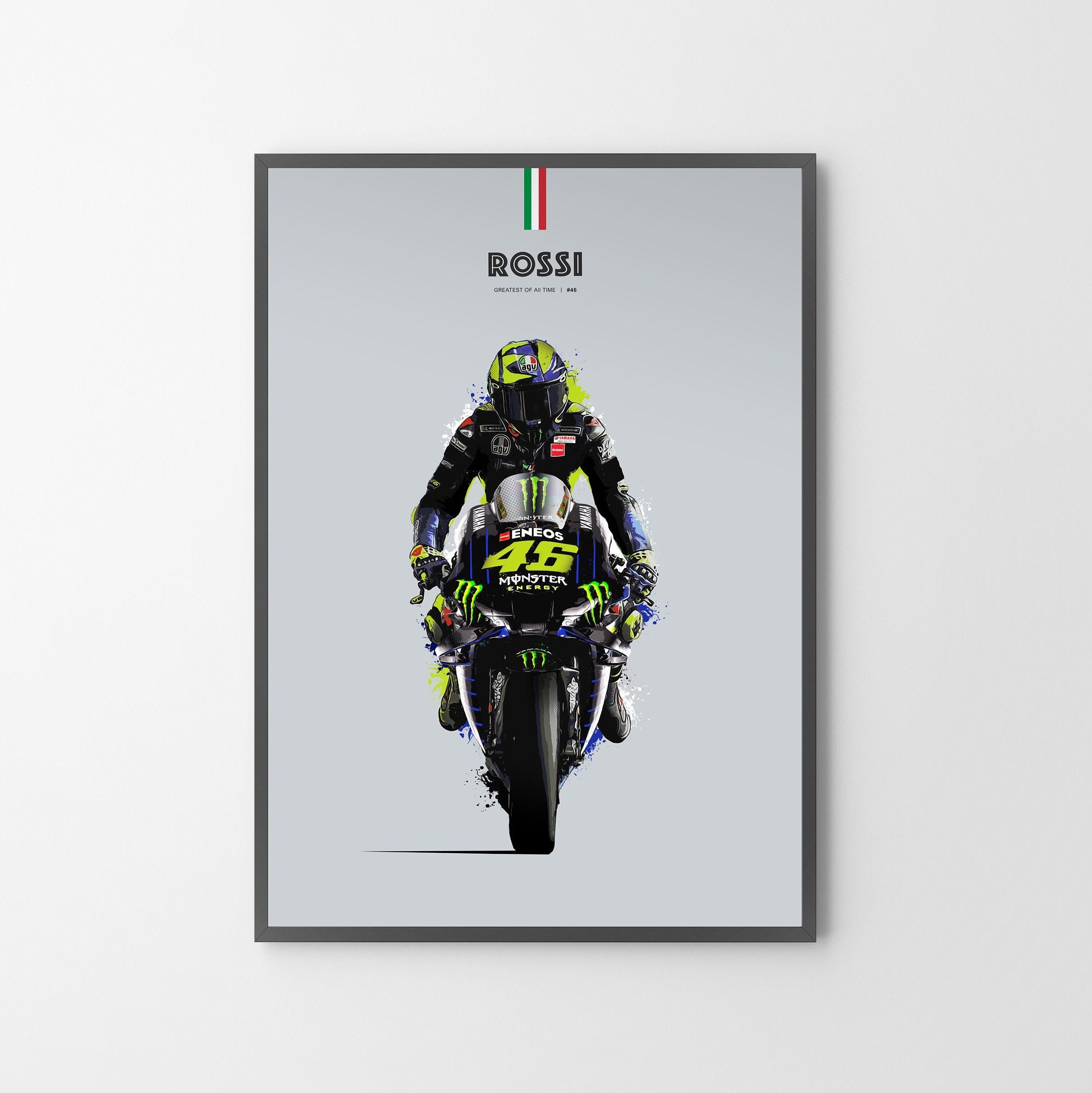20 cm x 12 cm 2 x starting number Valentino Rossi 46 THE DOCTOR sticker  Moto GP