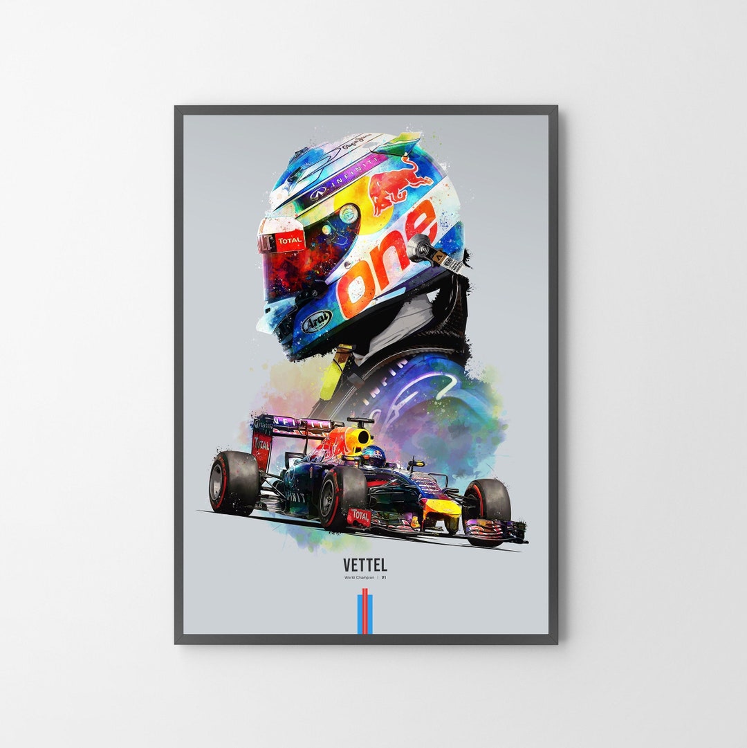 Sebastian Vettel F1 Poster Print Wall Art Unframed Etsy 日本