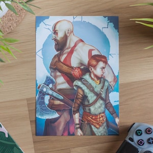 God of War art print, Kratos art print, God of War 4, God of War Kratos, God of War poster, God of War ps4, Kratos art, video game poster