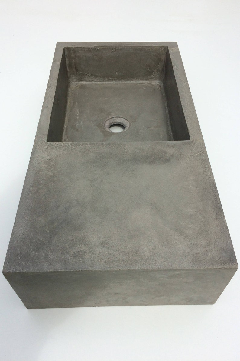 Polished Concrete Bathroom Sink Etsy