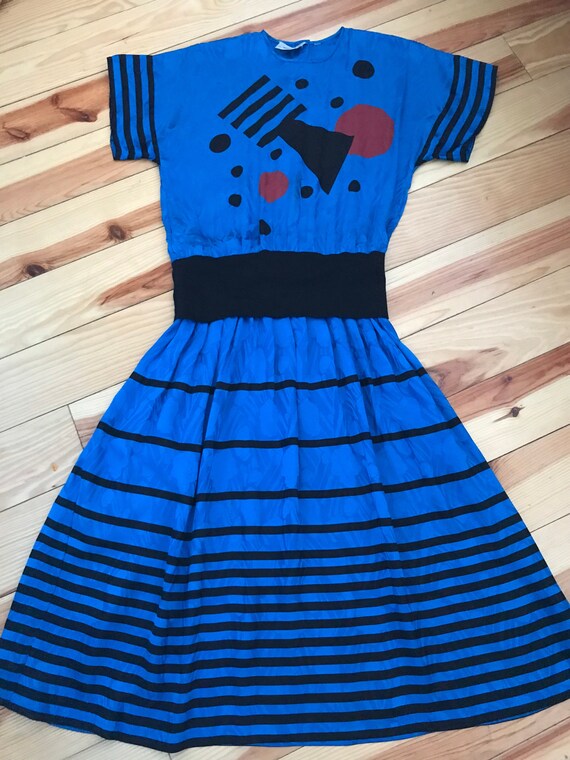 Fabulous Bright Print 1980’s Vintage Dress