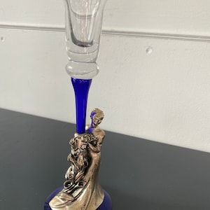 Vintage Candlestick Holder with Figurine