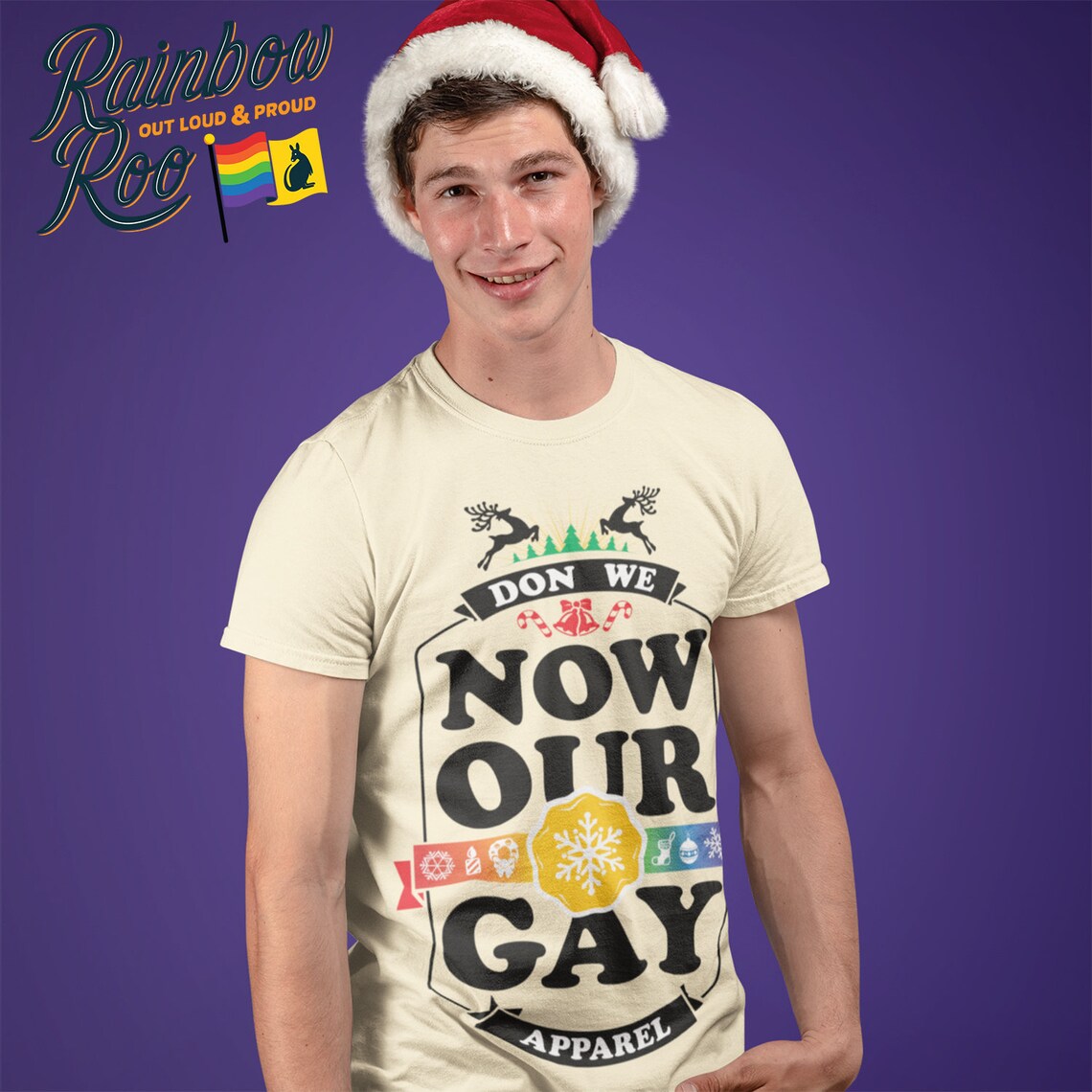 Christmas Don We Now Our Gay Apparel / Lgbt Flag Colors / Lgbt Etsy