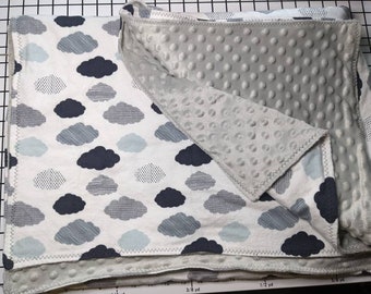 crib clouds blanket personalized