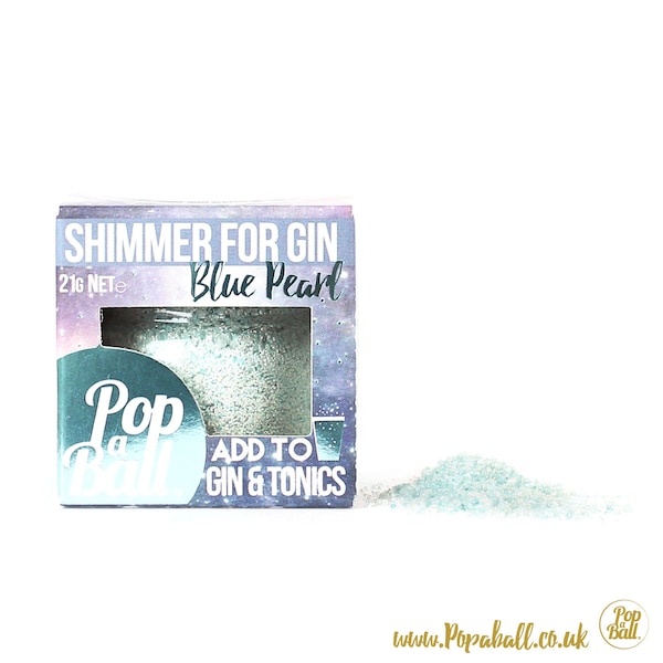 Blue Pearl Drinks Shimmer for Gin | Add to Gin, Prosecco, Cocktails & Mocktails | Magical unicorn glitter gin gifts | Pimp Your Gin Set