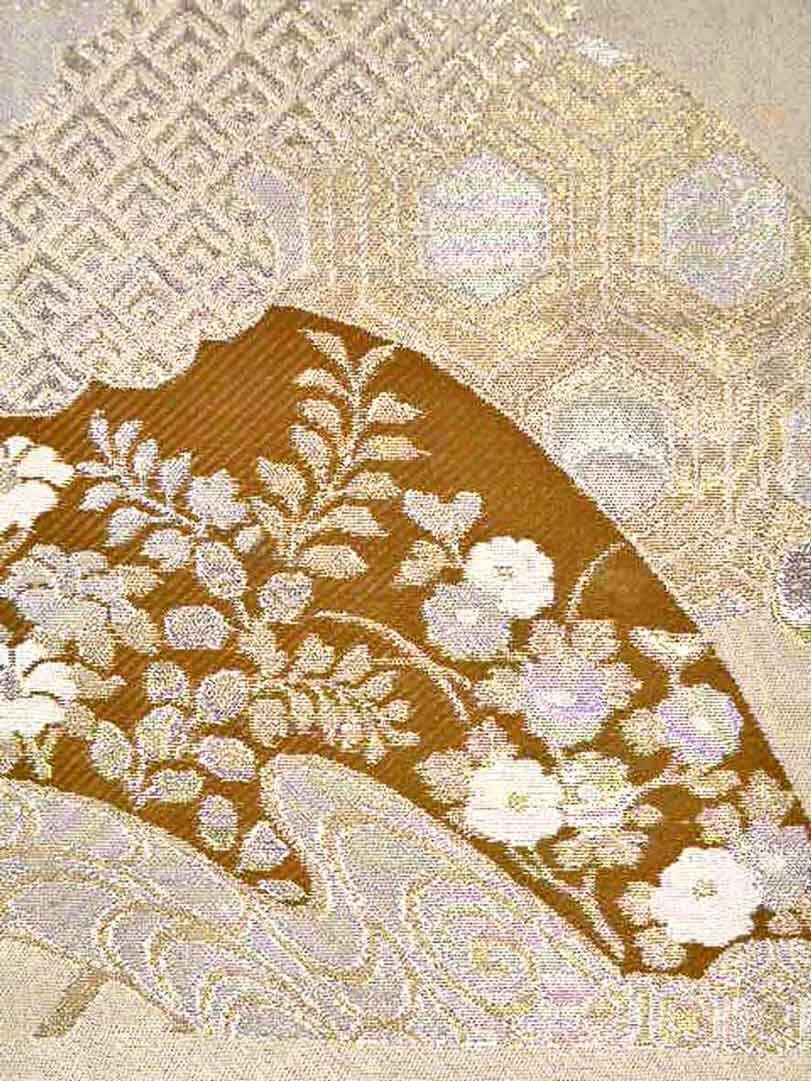 Japanese Obi Vintage Silk Fabric Japanese Fabric Gold Etsy
